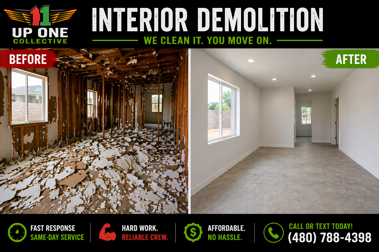 Interior demolition project in Phoenix