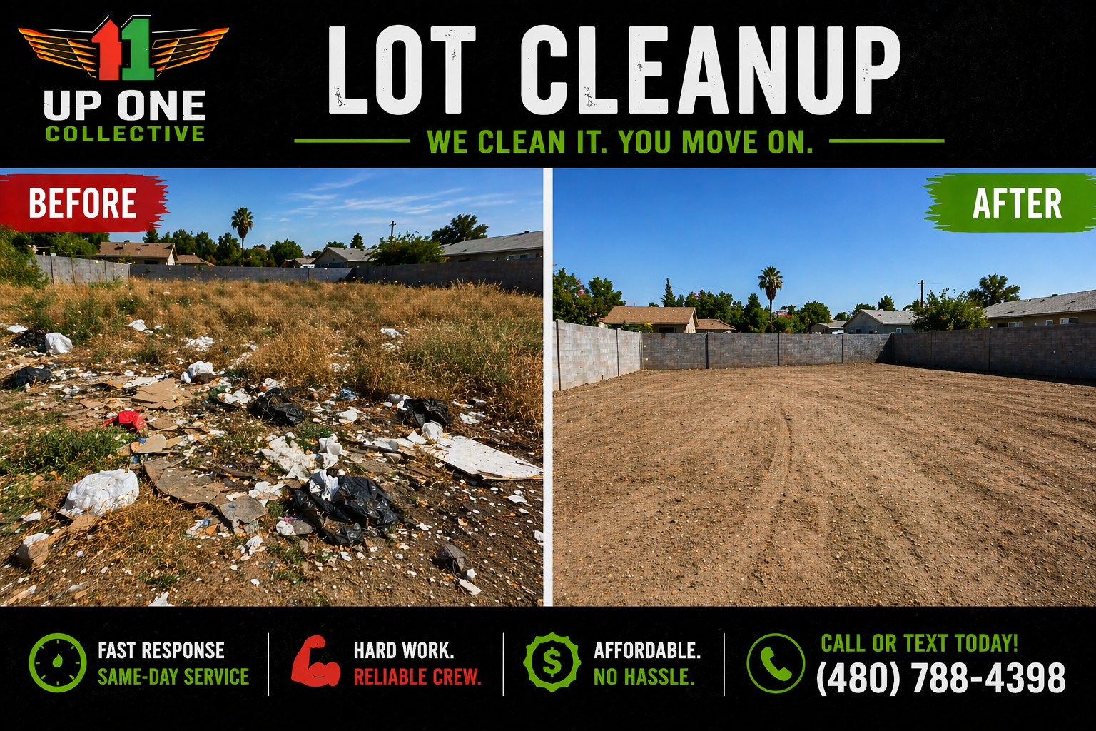 Lot cleanup project in Phoenix